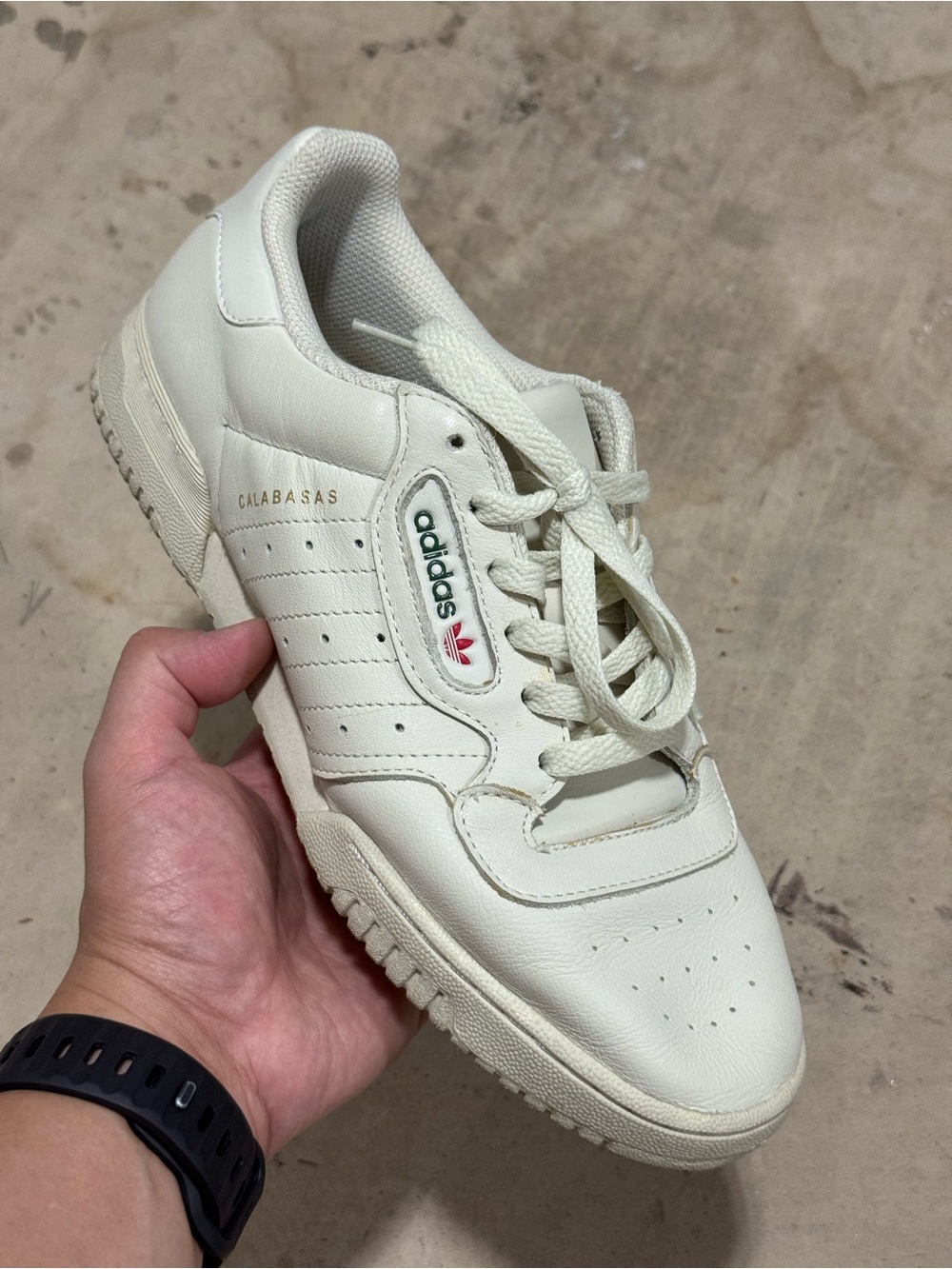 adidas Yeezy PowerPhase Calabasas OG Core White Low Top Leather